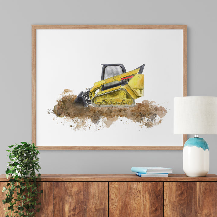 Skid Steer Boy's Room Art