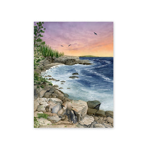 Coastal Landscape Watercolor