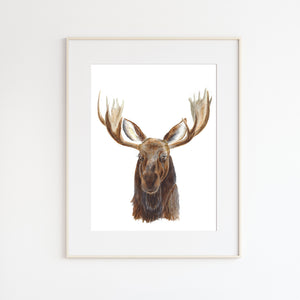 Woodland Moose Nursery Art