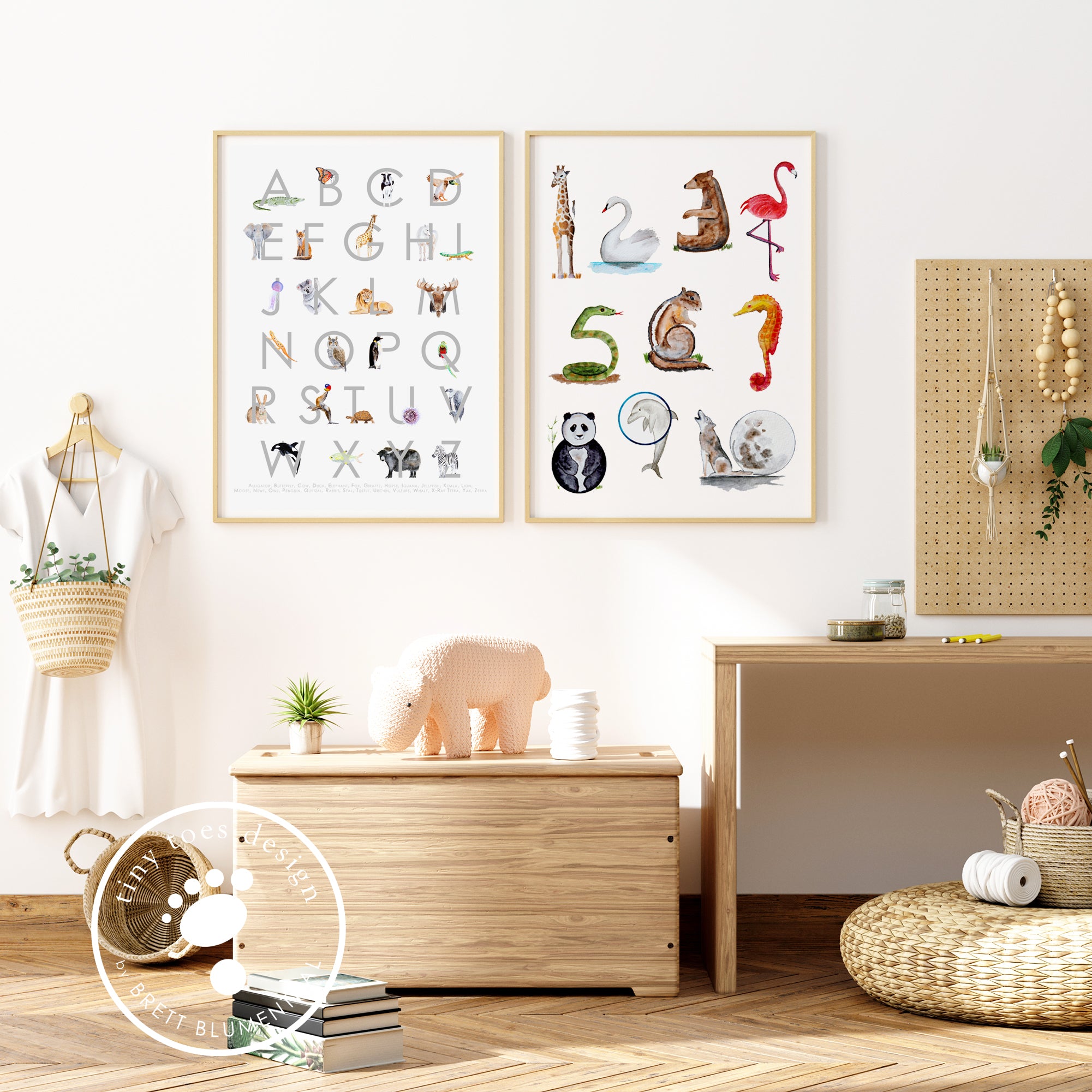 Alphabet sales nursery art