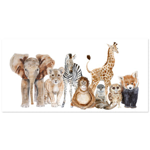 Baby Animal Montage Nursery Print