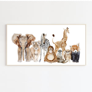 Baby Zoo Animal Nursery Poster