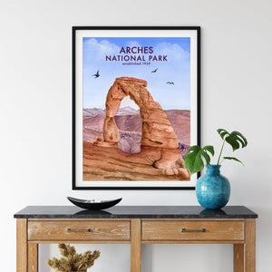 Arches National Park Watercolor Poster