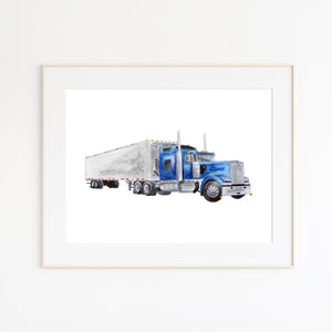 Semi Truck Illustration