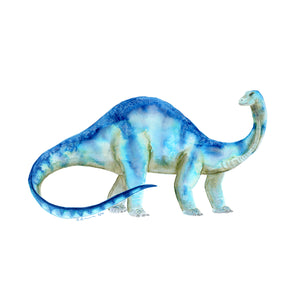Brontosaurus Watercolor Print