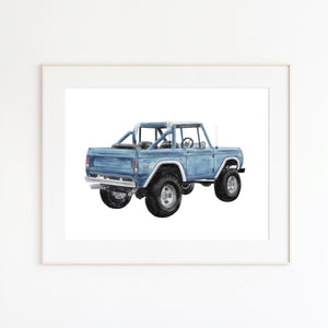 Gray Classic Ford Bronco Wall Art