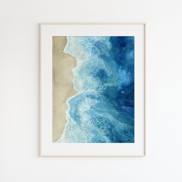 Ocean Waves Watercolor Home Decor - Brett Blumenthal | Tiny Toes Design