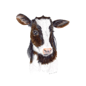 Cow Watercolor Nursery Print