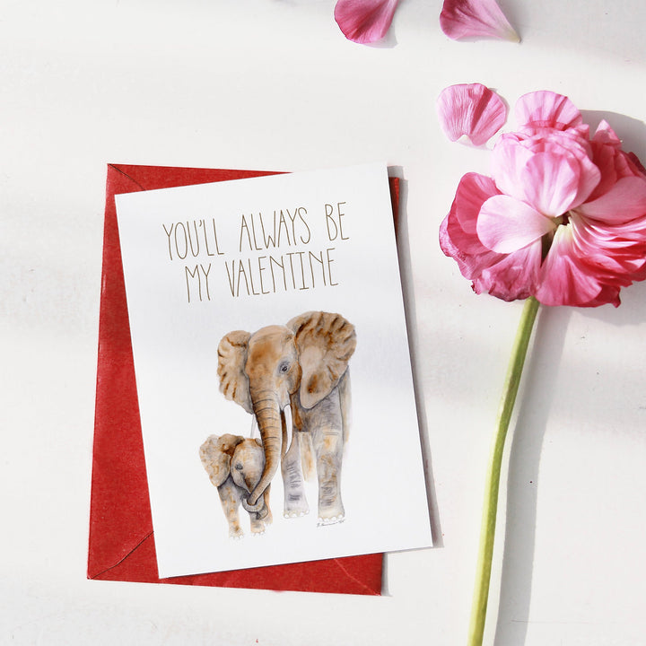 Elephant Valentine's Day Card
