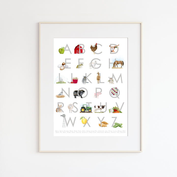 Farm Alphabet Nursery Art