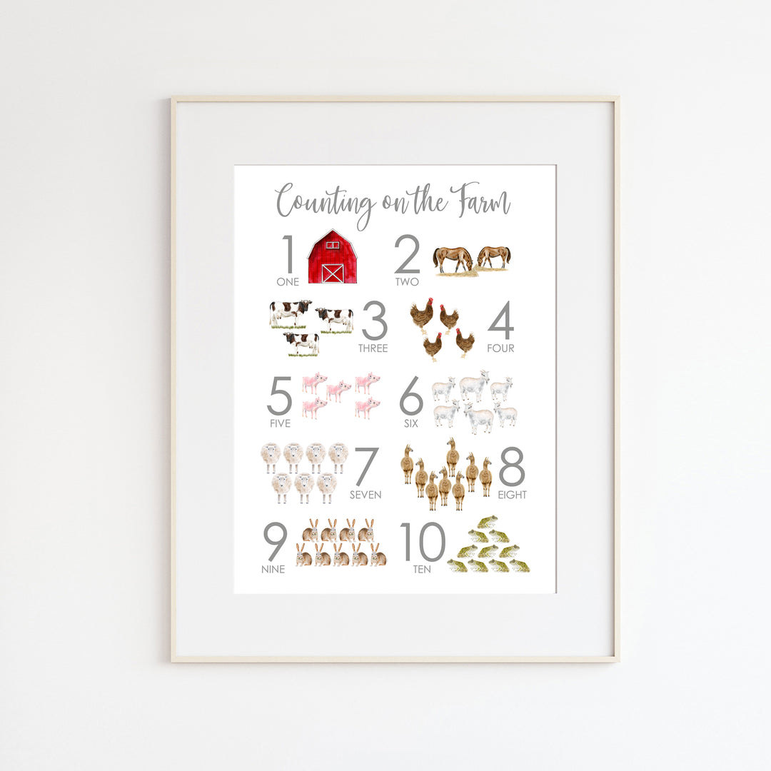 Farm Number Nursery Decor