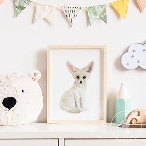 Baby Fennec Fox Nursery Art