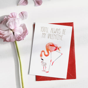 Flamingo Valentine's Day Card