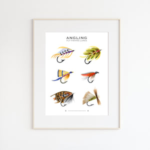 Fly Fishing Lures Art Print - Brett Blumenthal | Tiny Toes Design
