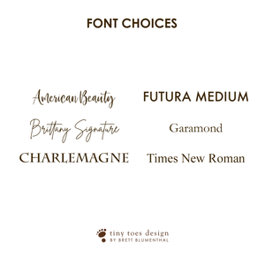 Font Choices for Gift