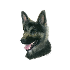 German Shepherd Dog Painting
