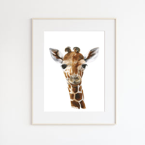Giraffe Portrait Nursery Art