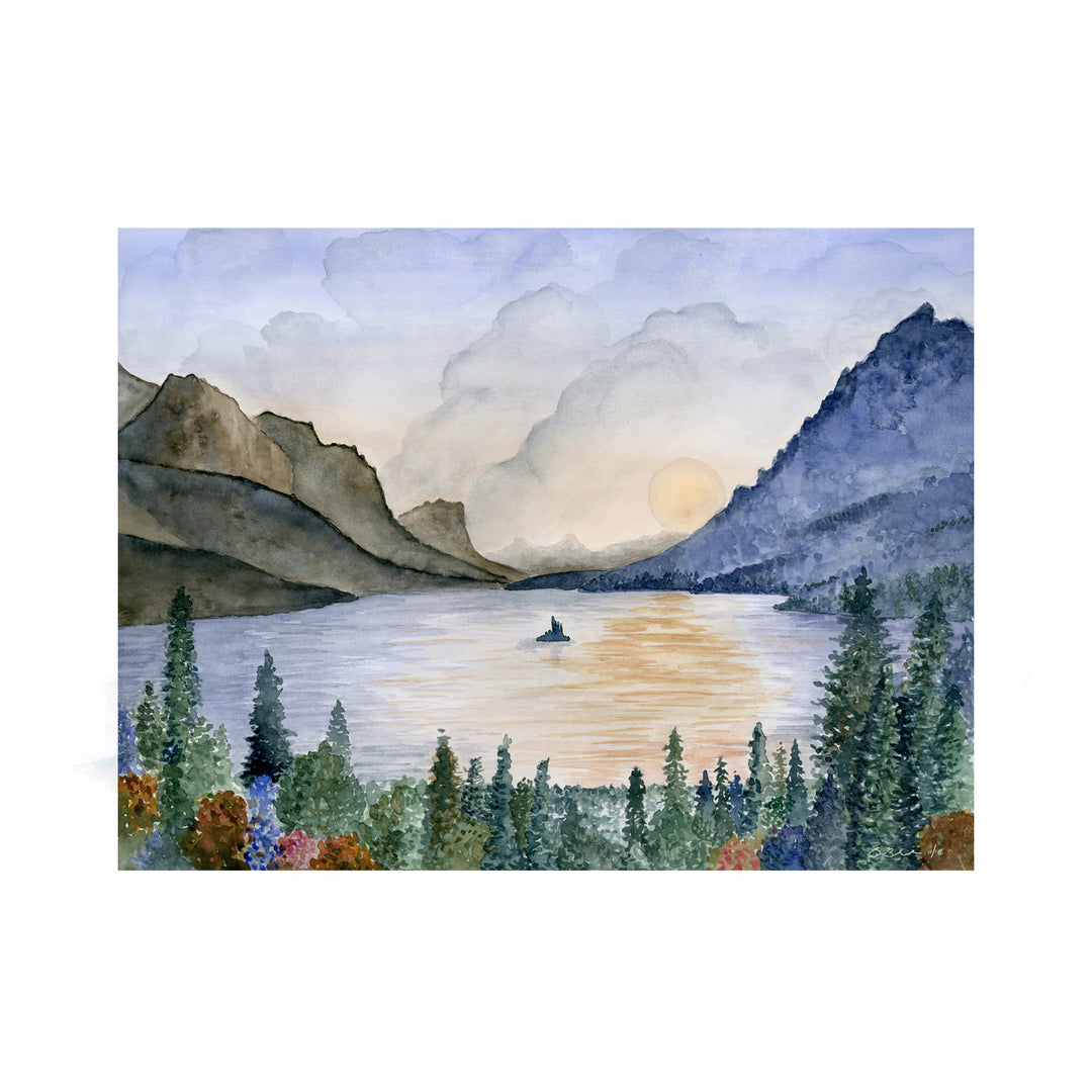 Glacier National Park Watercolor