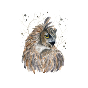 Great Horned Owl Illustration