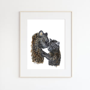 Black Panther Mom and Baby Illustration