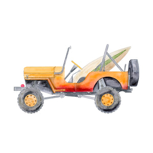 Jeep Nursery Art with Surfboard