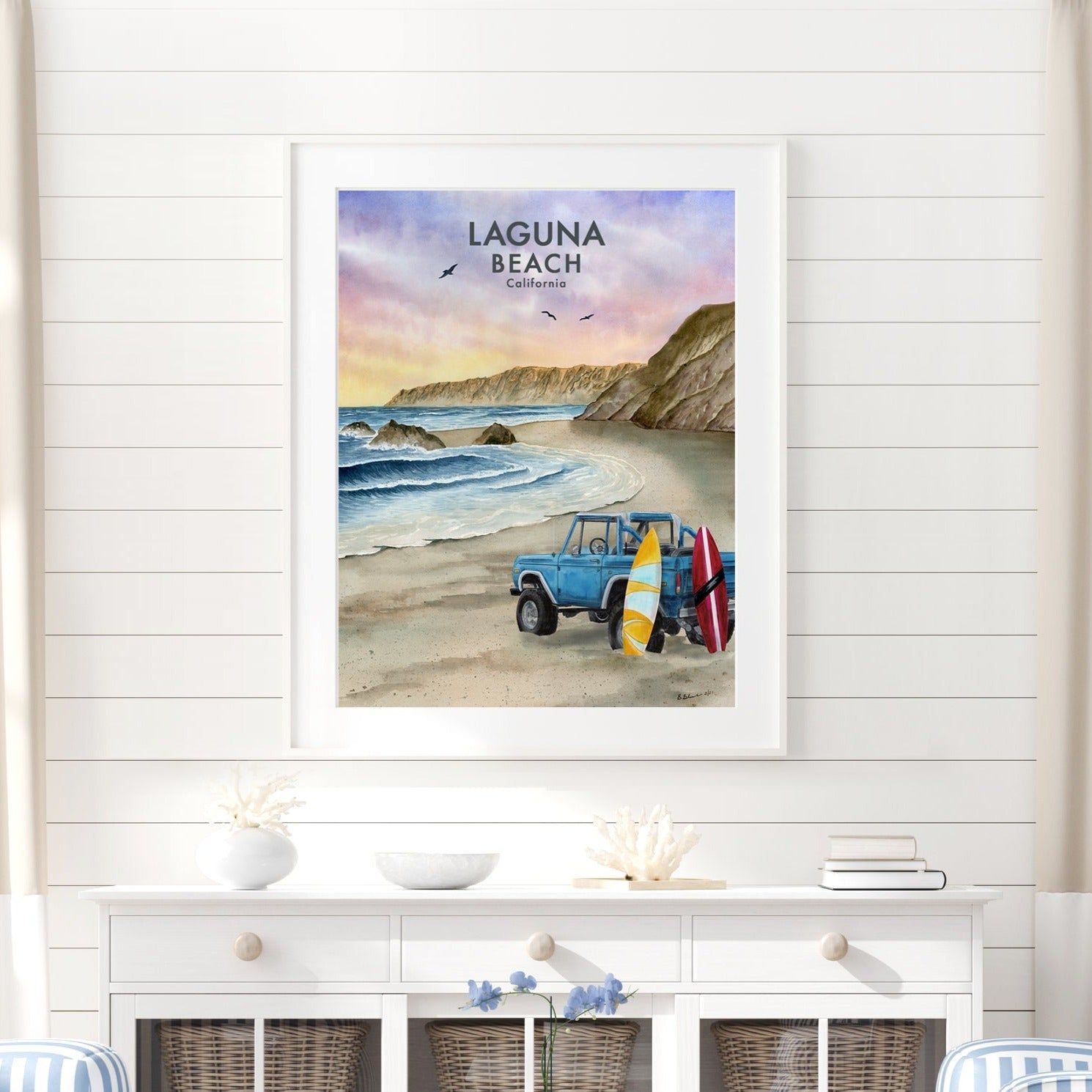 Laguna Beach Poster | Kalifornische Küstenwandkunst | Design mit kleinen  Zehen - Tiny Toes Design