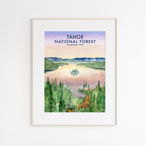 Lake Tahoe Forest Poster