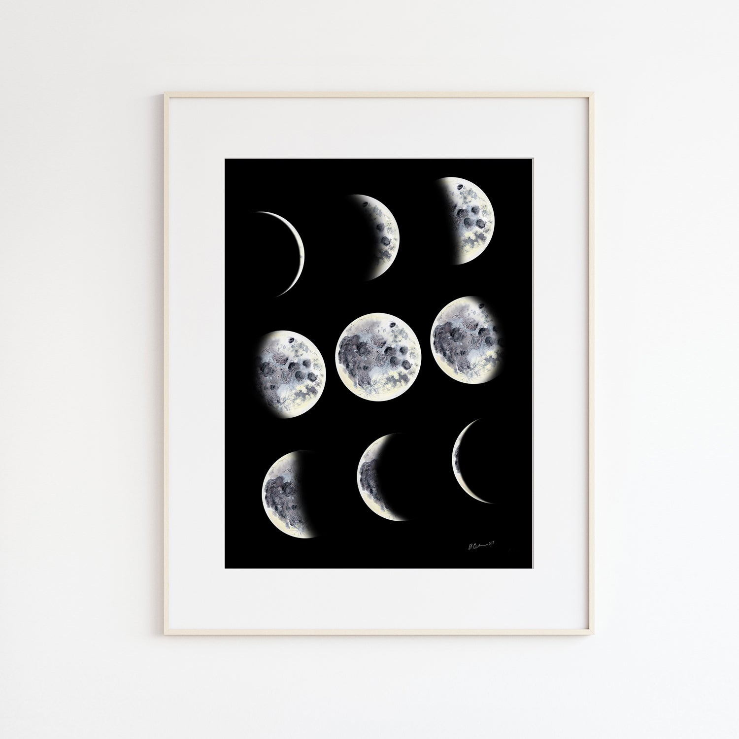 Moon Studio Pattern Moon Phases Painting
