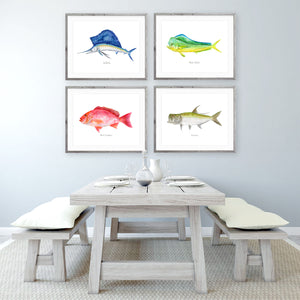 Deep Sea Fishing Print Set