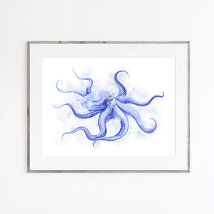 Octopus Watercolor Print