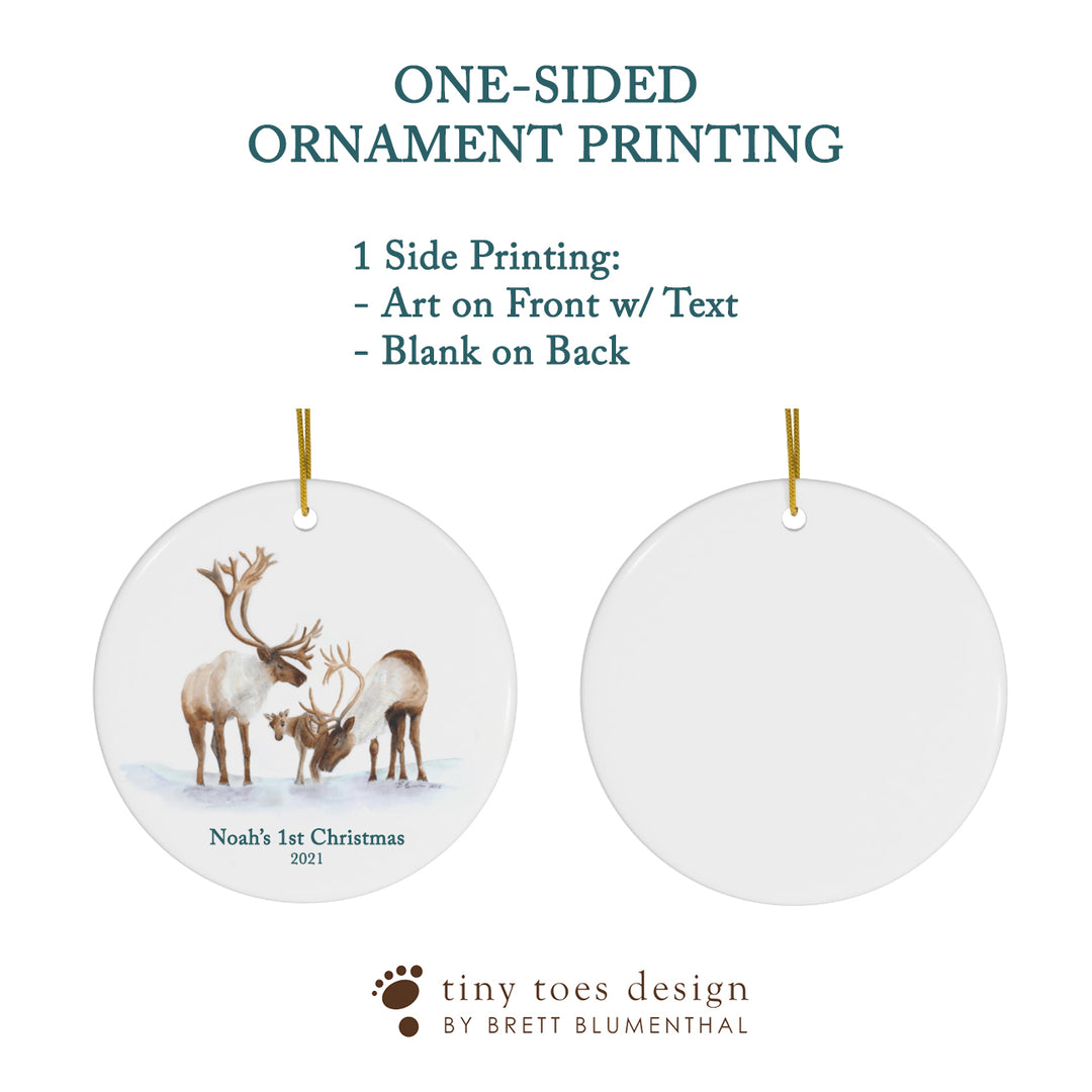 One Sided Holiday Ornament