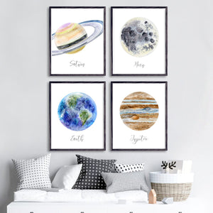 Space Planet Nursery Art