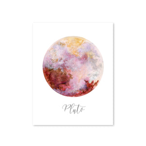 Planet Pluto Nursery Art