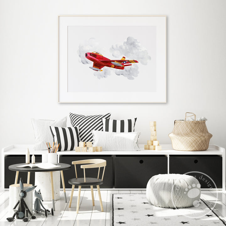 Fighter Jet Playroom Decor