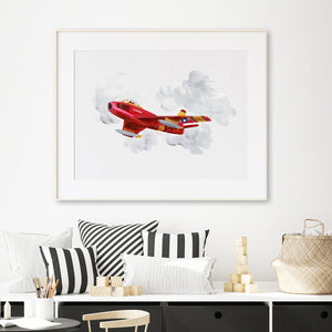 Vintage Airplane Playroom Decor