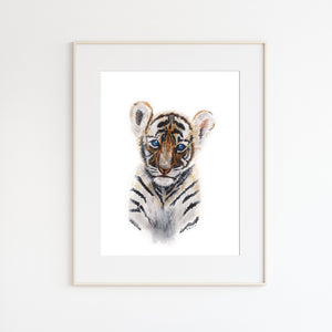 Baby Tiger Watercolor Print