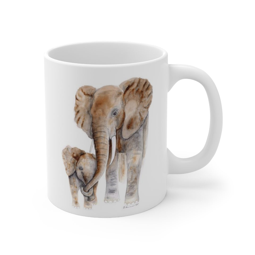 Mom and Baby Elephant Mug