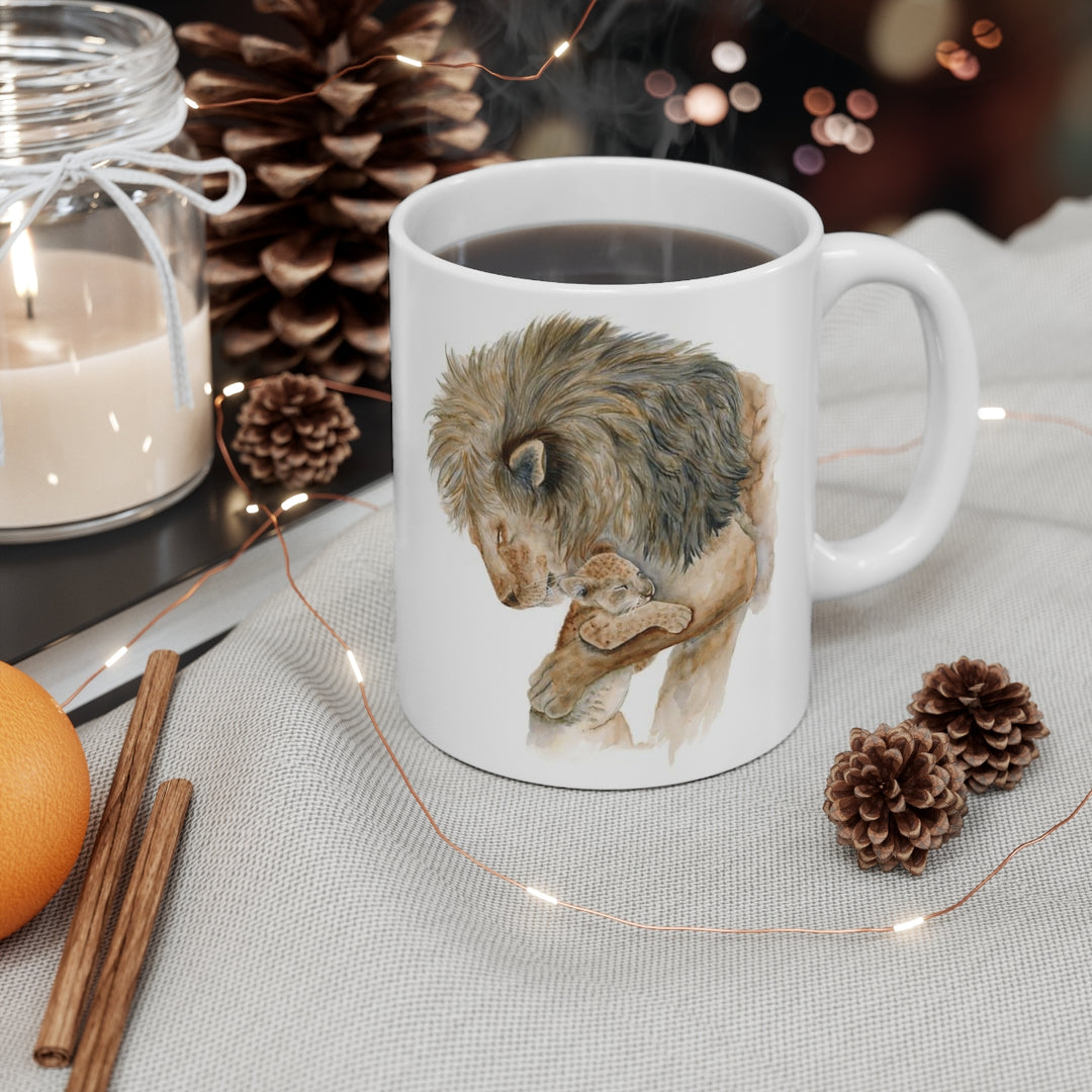 Dad and Baby Lion Mug