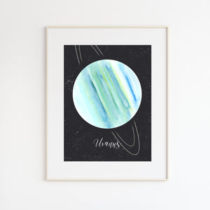 Uranus Dark Background Decor