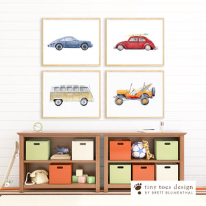 Vintage Car Print Set