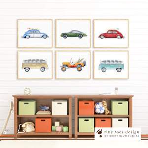 Vintage Car Playroom Prints