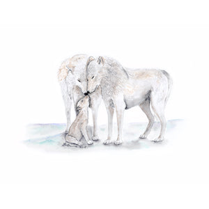 Arctic Wolf Watercolor Art