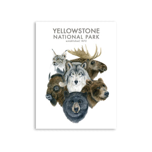 Yellowstone Wildlife Watercolor