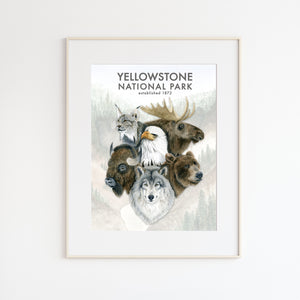 Yellowstone Wildlife Poster