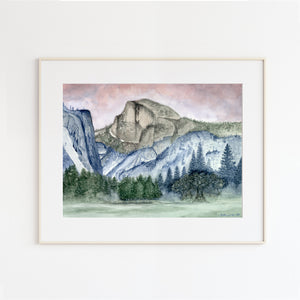 Yosemite Half Dome Landscape Painting