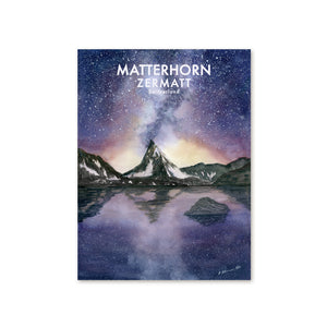 Matterhorn and Milky Way Travel Poster