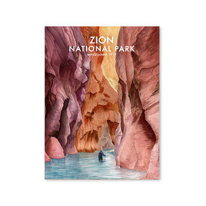 Zion National Park Watercolor Painting