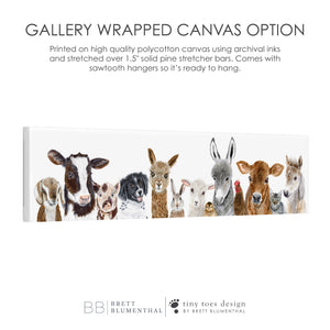Gallery Wrapped Canvas Option for Nursery Art