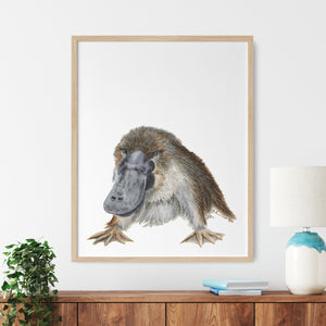 baby platypus watercolor print