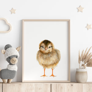 baby chicken nursery art
